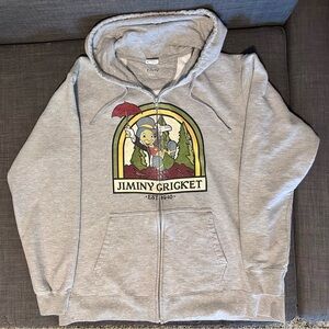 Disney - Women’s Jiminy Cricket Classic Zip Up Hoodie - XL